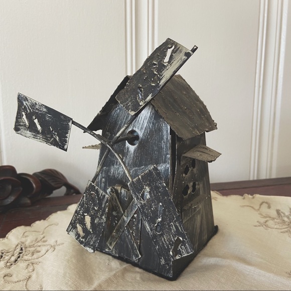 Vintage Other - Tin Windmill Music Box